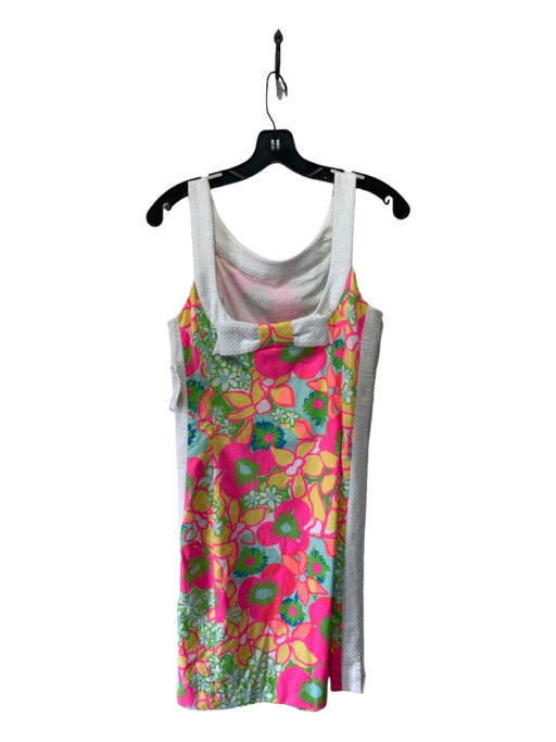 Lilly Pulitzer Size 10 White, Pink, Green Cotton Sleeveless Floral Dress White, Pink, Green / 10
