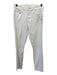 Mother Size 26 White Cotton Blend Zip & Button Crop Distressed Detail Jeans White / 26