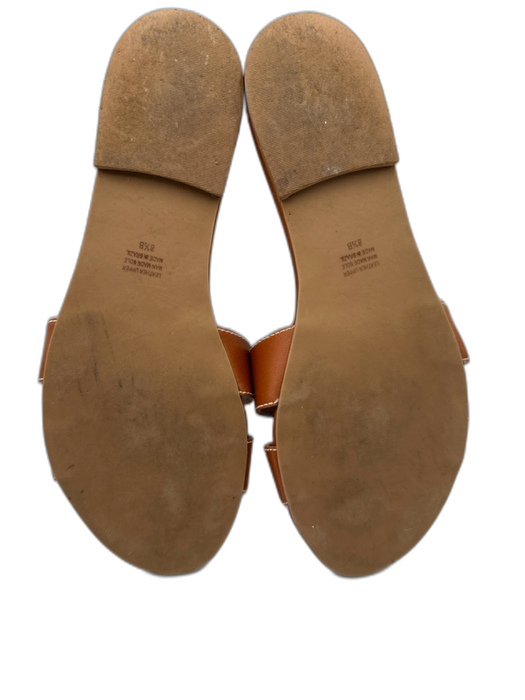 French Sole NY / FS/NY Shoe Size 8.5 Brown Leather open toe Flat Sandals Brown / 8.5