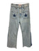 Revice Size 24 Blue Wash Cotton Blend Zip & Button stars Wide Leg Jeans Blue Wash / 24