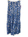 Zara Size XS Blue & White Cotton Elastic Waist Floral Pockets Skirt Blue & White / XS