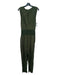 Theory Size M Green Viscose Round Neck Cut Out Back Sleeveless Jumpsuit Green / M