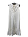 Meimeij Size 40 White Cotton Sleeveless Ruffle Detail Back Keyhole Dress White / 40