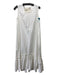 Meimeij Size 40 White Cotton Sleeveless Ruffle Detail Back Keyhole Dress White / 40