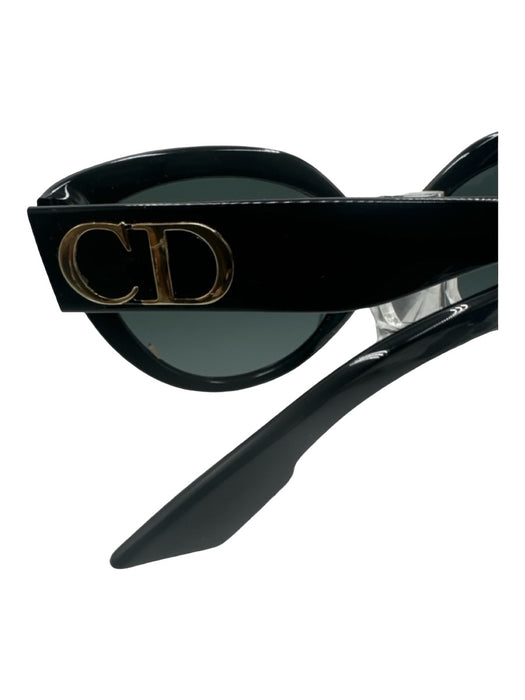 Christian Dior Black Acetate Acetate Black Lens Cat Eye Sunglasses Black