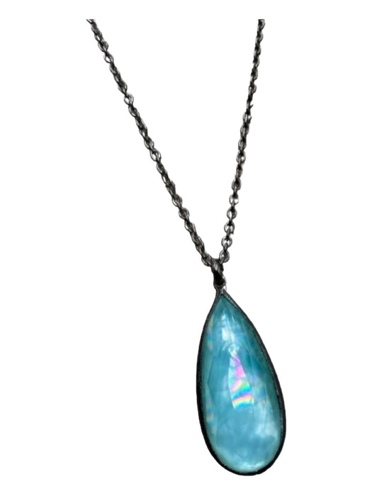 Ippolita Silver & Blue Quartz & Topaz 925 Sterling Silver Teardrop Necklace Silver & Blue