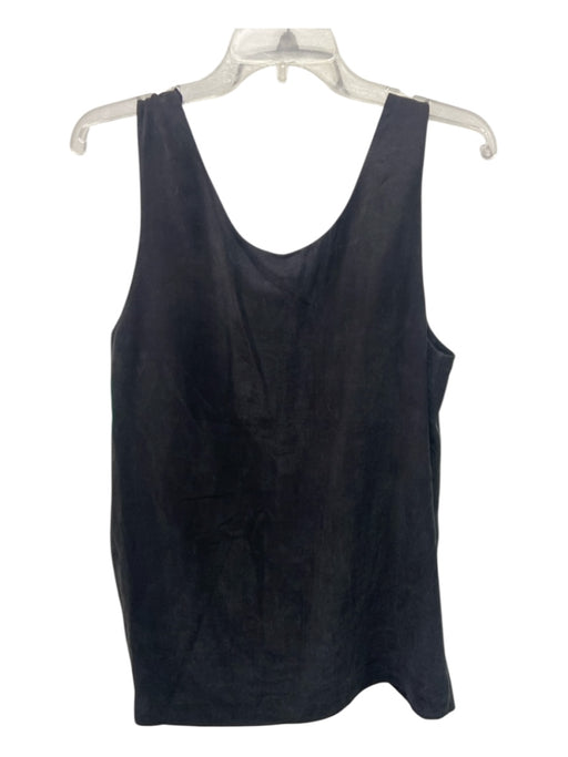 Oscano Size 10 Black Viscose & Tencel Scoop Neck Sleeveless Top Black / 10