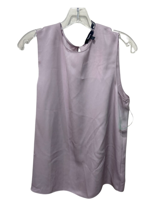 Theory Size L Light Purple Silk Round Neck Back Keyhole Sleeveless Top Light Purple / L