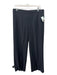 Vince Size 8 Black Viscose Blend Hook & Zip Trouser Straight Button Ankle Pants Black / 8