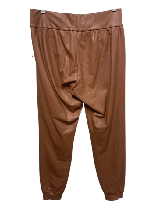 Commando Size Medium Tan Brown PU leather High Rise Jogger Wide Band Leggings Tan Brown / Medium