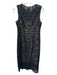 Nanette Lepore Size 10 Black & Beige Polyester Sleeveless Crochet Lace Dress Black & Beige / 10