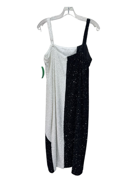 & Other Stories Size M Black & White Polyester All Over Sequins Sleeveless Dress Black & White / M