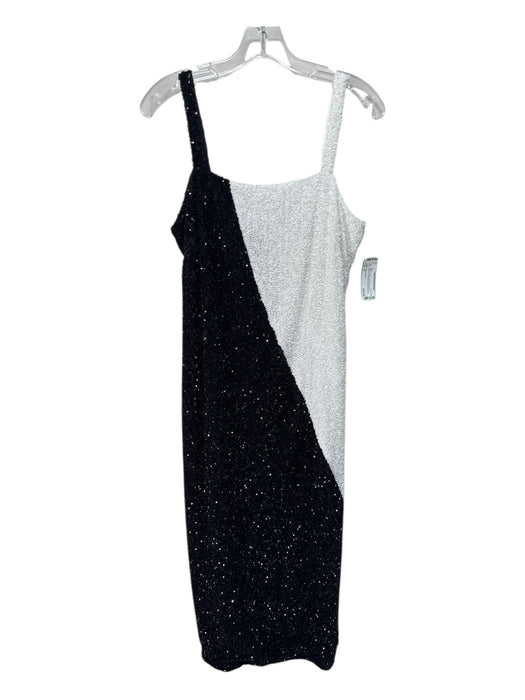 & Other Stories Size M Black & White Polyester All Over Sequins Sleeveless Dress Black & White / M