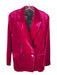 Massimo Dutti Size 40 Hot pink Viscose & Silk Velvet Double Breast Blazer Jacket Hot pink / 40