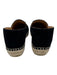 Miu Miu Shoe Size 37 Black & Beige Suede Espadrille Jewled Slip On Flats Black & Beige / 37