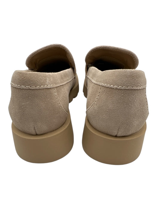 Dolce Vita Shoe Size 8 Beige Leather Platform Slip On Square Toe Loafers Beige / 8