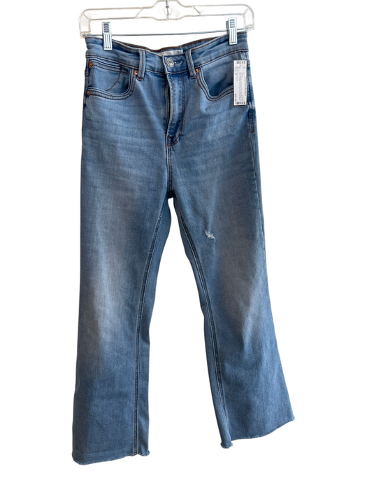 Stradivarius Size 6 Light Wash No Fabric Tag High Rise Zip Fly 5 Pocket Jeans Light Wash / 6