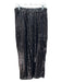 By Anthropologie Size 6 Black Fully Sequined Cargo Zip & Button Wide Leg Pants Black / 6