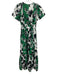 By Anthropologie Size M Green, White & Black Cotton Printed V Neck Maxi Dress Green, White & Black / M
