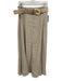 Zara Size L Taupe Linen Blend Belted Pleat A Line Maxi Skirt Taupe / L