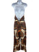 Blithe Size M Cream, Green & Multi Polyester Printed Zip Close Pants Set Cream, Green & Multi / M