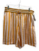 By Anthropologie Size M Yellow & White Viscose Blend Striped Printed Short Set Yellow & White / M