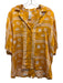 By Anthropologie Size M Yellow & White Viscose Blend Striped Printed Short Set Yellow & White / M