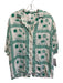 By Anthropologie Size M Green & White Viscose Blend Striped Printed Short Set Green & White / M