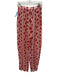 Zara Size M Red & White Viscose Printed Button Front Zip & Hook Pants Set Red & White / M