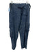 Agua Bendita Size M Blue Tencel Blend Zip & Button Printed Cargo Pockets Pants Blue / M