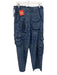 Agua Bendita Size M Blue Tencel Blend Zip & Button Printed Cargo Pockets Pants Blue / M