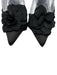 Zara Shoe Size 37 Black Pointed Toe Flower Application Satin Slingback Pumps Black / 37