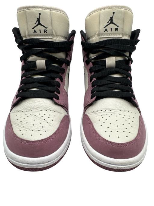 Nike Air Jordan Shoe Size 38.5 White, Black, Purple Leather Upper Sneakers White, Black, Purple / 38.5