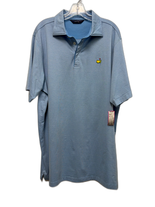 Masters Collection Size XL Light blue Cotton Solid Polo Men's Short Sleeve Light blue / XL