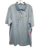 Masters Tech Size XL Light Blue & White Synthetic Striped Polo Short Sleeve Light Blue & White / XL
