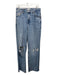 Zara Size 8 Light Wash Cotton Distressed High Rise Baggy Jeans Light Wash / 8