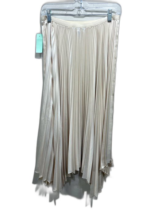 Polo Ralph Lauren Size M Cream White Polyester Elastic Waistband Midi Skirt Cream White / M