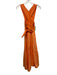 Derek Lam 10 Crosby Size 4 Orange Cotton Sleeveless Criss Cross Front Dress Orange / 4