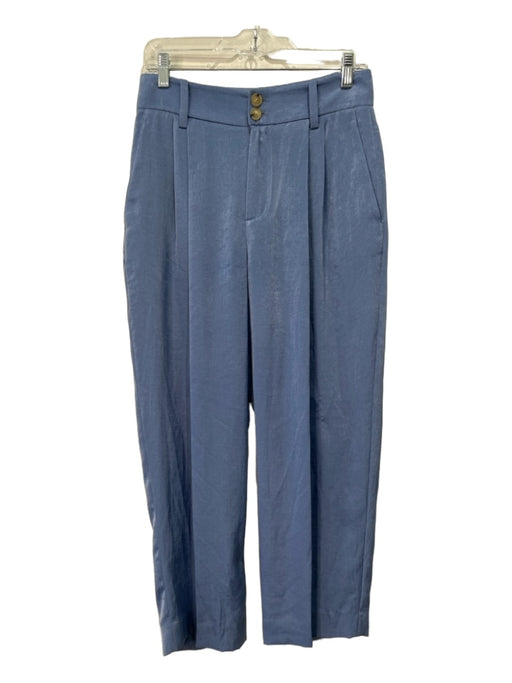 Vince Size 6 Cornflower Blue Polyester Button & Zip Tapered Straight Pants Cornflower Blue / 6