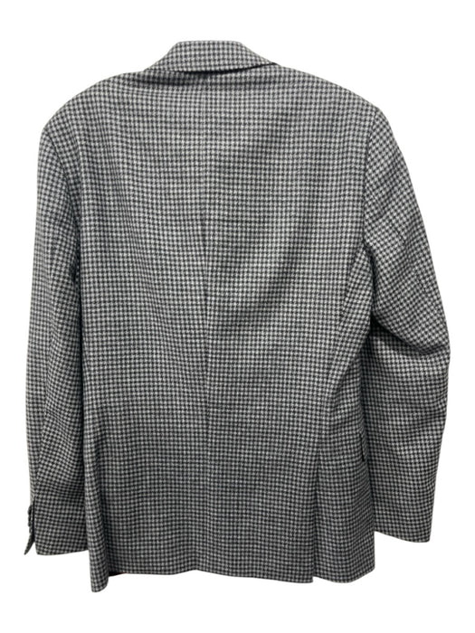Boss Gray & Black Houndstooth Vest Inc. 2 Button Men's Blazer Gray & Black / 36R
