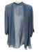No Brand Size Est S Blue Silk & Viscose Semi Sheer Half Sleeve Sequin Top Blue / Est S