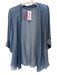 No Brand Size Est S Blue Silk & Viscose Semi Sheer Half Sleeve Sequin Top Blue / Est S
