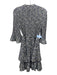 Derek Lam 10 Crosby Size S Green & Multi Polyester Pleated Floral Tie Belt Dress Green & Multi / S