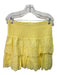 Lilly Pulitzer Size Medium Yellow Cotton Smocked Eyelet Ruffle Detail Skirt Set Yellow / Medium