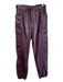 Melissa Nepton Size Medium Plum Faux Leather Cargo Pocket Elastic Waist Pants Plum / Medium