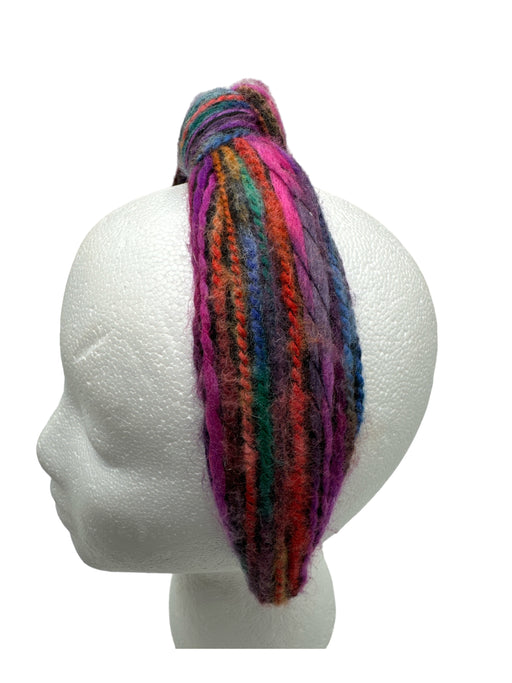 Lele Sadoughi Pink & Multi Knot Yarn Fuzzy Headband Pink & Multi