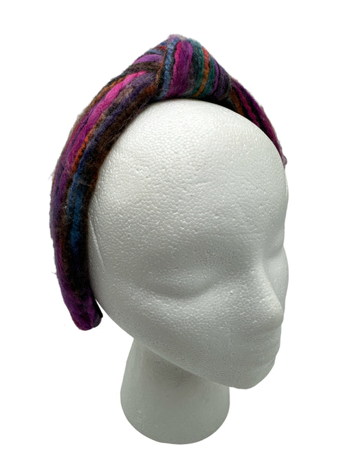 Lele Sadoughi Pink & Multi Knot Yarn Fuzzy Headband Pink & Multi