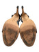 Manolo Blahnik Dark Brown Leather open toe Box Inc. Sandals Dark Brown