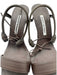 Manolo Blahnik Dark Brown Leather open toe Box Inc. Sandals Dark Brown