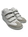 Isabel Marant Shoe Size 39 White & Silver Leather Velcro Strap Metallic Sneakers White & Silver / 39